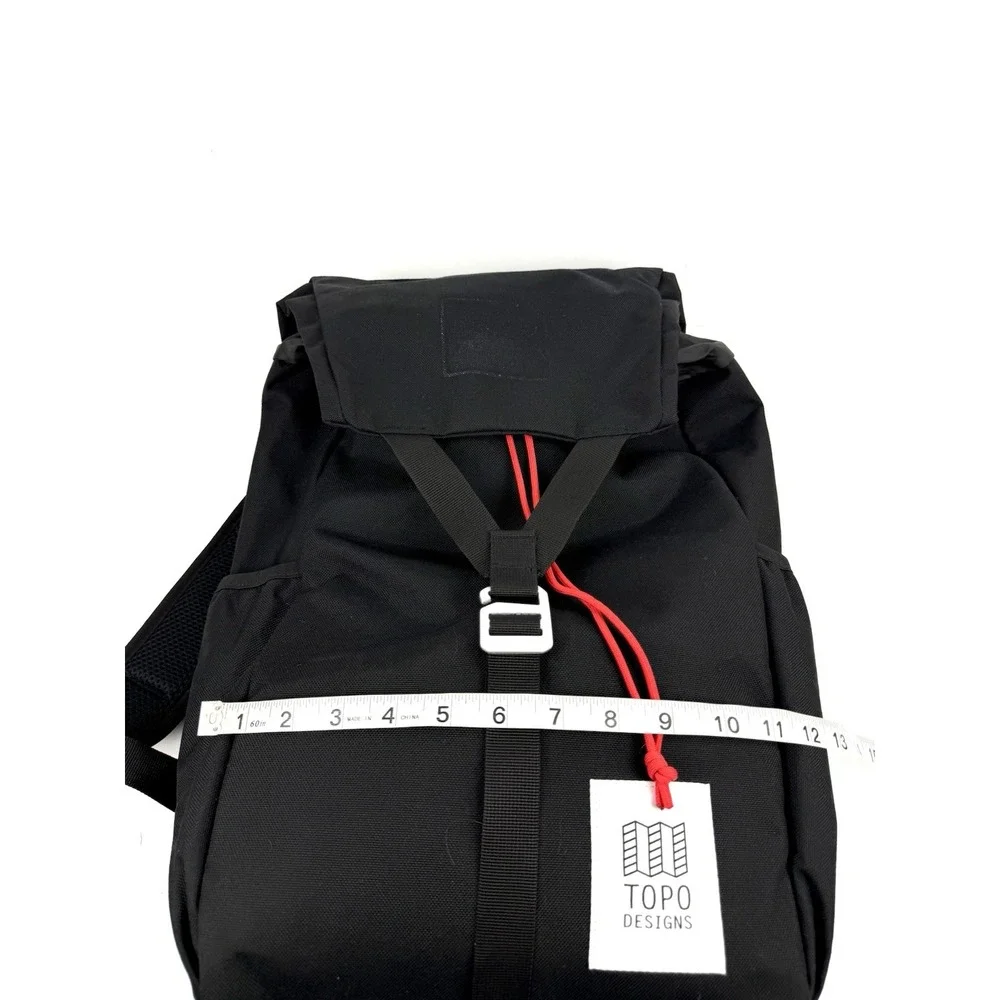 Topo Designs Y Pack Backpack Black Canvas Hiking Travel Rucksack New READ